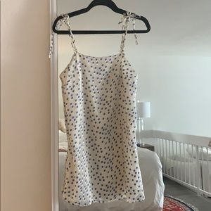 Lovers and Friends blue polka dot dress